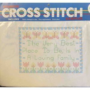 Bucilla - Stamped Cross Stitch  - Welcome  SAMPLER - 63540 - new in sealed pckg